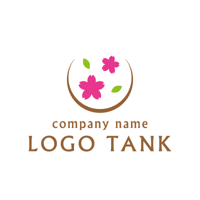 桜モチーフのロゴ ロゴタンク 企業 店舗ロゴ シンボルマーク格安作成販売