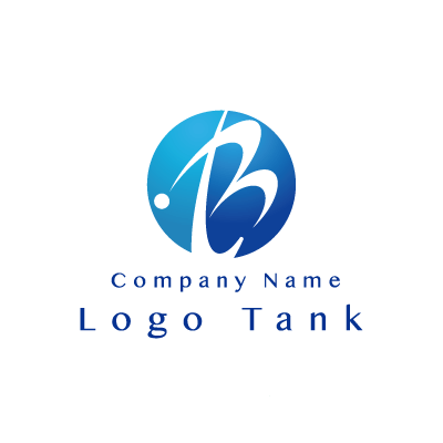 Bのロゴ B / 青 / グラデーション / シンプル / クール / 建築 / 製造 / IT / ネット / ロゴ作成 / ロゴマーク / ロゴ / 制作 /,ロゴタンク,ロゴ,ロゴマーク,作成,制作