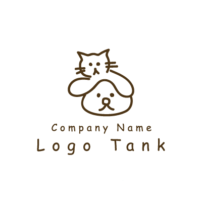 手書き風の犬猫ロゴ