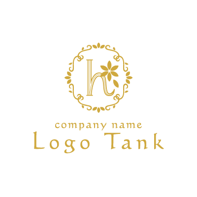 花の舞うhの文字のロゴ ロゴタンク 企業 店舗ロゴ シンボルマーク格安作成販売