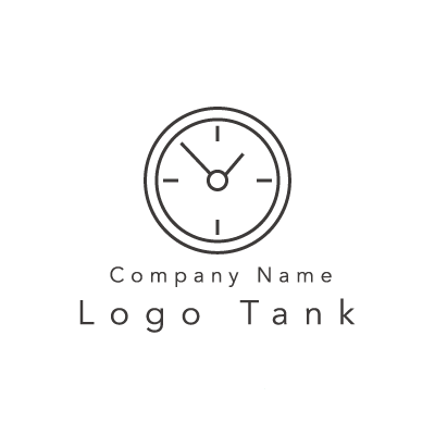 シンプルな時計のロゴ ロゴタンク 企業 店舗ロゴ シンボルマーク格安作成販売