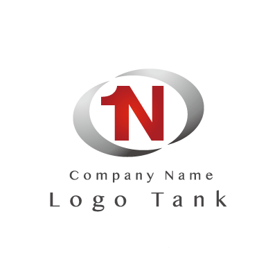 1とNが融合したロゴ N / 赤 / グラデーション / シンプル / クール / 建築 / 製造 / IT / ロゴ作成 / ロゴマーク / ロゴ / 制作 /,ロゴタンク,ロゴ,ロゴマーク,作成,制作