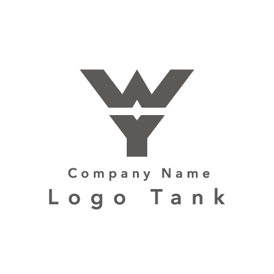 WとYのロゴ W / Y / グレー / シンプル / クール / 建築 / 製造 / IT / ロゴ作成 / ロゴマーク / ロゴ / 制作 /,ロゴタンク,ロゴ,ロゴマーク,作成,制作