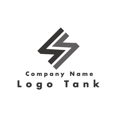 2つのSのロゴ モノクロ / S / シンプル / クール / 製造 / 建築 / IT / ロゴ作成 / ロゴマーク / ロゴ / 制作 /,ロゴタンク,ロゴ,ロゴマーク,作成,制作