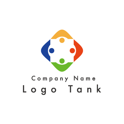 人の繋がりロゴ ロゴタンク 企業 店舗ロゴ シンボルマーク格安作成販売