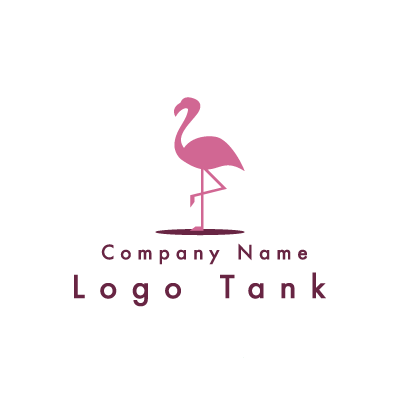 フラミンゴのロゴ ピンク / シンプル / モダン / IT / フード / ショップ / ロゴ作成 / ロゴマーク / ロゴ / 制作 /,ロゴタンク,ロゴ,ロゴマーク,作成,制作