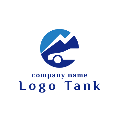 山と車のロゴ