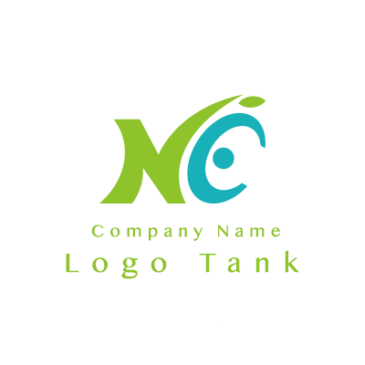 NやCのロゴ 緑 / N / C / シンプル / ナチュラル / クリニック / 病院 / ロゴ作成 / ロゴマーク / ロゴ / 制作 /,ロゴタンク,ロゴ,ロゴマーク,作成,制作
