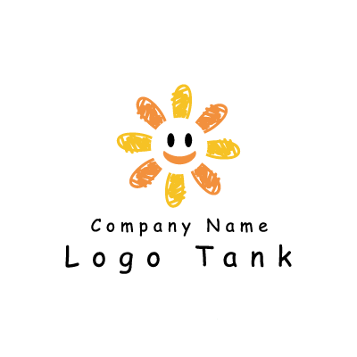 手書き風の太陽のロゴ ロゴタンク 企業 店舗ロゴ シンボルマーク