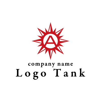 Aの文字と太陽のロゴ ロゴタンク 企業 店舗ロゴ シンボルマーク格安作成販売