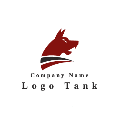 吠える犬のロゴ ロゴタンク 企業 店舗ロゴ シンボルマーク格安作成販売