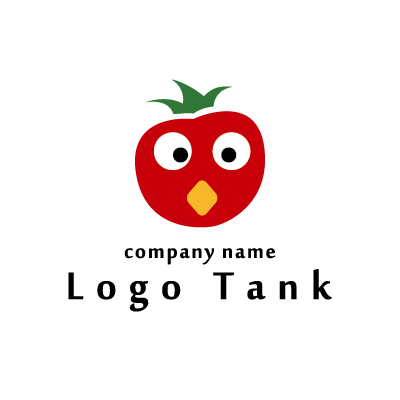 トマトのキャラクターロゴ ロゴタンク 企業 店舗ロゴ シンボル