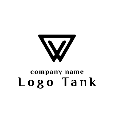 Wのシンプルなロゴマーク ロゴタンク 企業 店舗ロゴ シンボルマーク格安作成販売