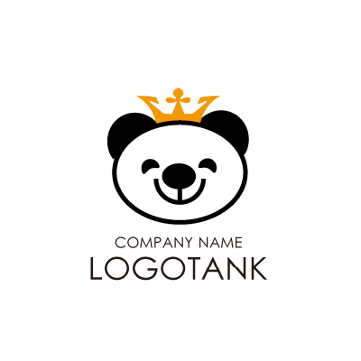 クマさんに王冠を乗せたロゴ ロゴタンク 企業 店舗ロゴ シンボルマーク格安作成販売