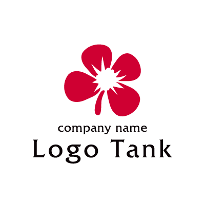 赤い花のロゴ ロゴタンク 企業 店舗ロゴ シンボルマーク格安作成販売