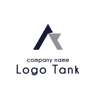 A を抽象化したクールなロゴマーク ロゴタンク 企業 店舗ロゴ