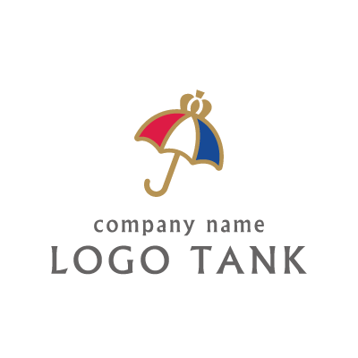 王冠と傘のロゴ ロゴタンク 企業 店舗ロゴ シンボルマーク格安作成販売