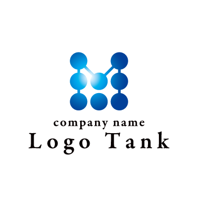 幾何学模様のmのロゴ ロゴタンク 企業 店舗ロゴ シンボルマーク格安作成販売