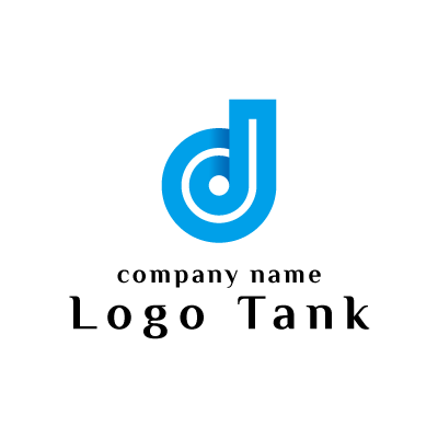 立体的なdの文字のロゴ