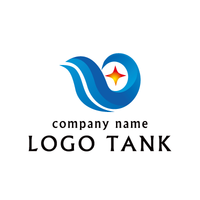 波と光のロゴ ロゴタンク 企業 店舗ロゴ シンボルマーク格安作成販売