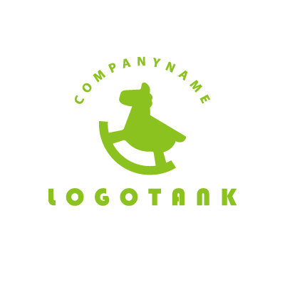 かわいい木馬のロゴ ロゴタンク 企業 店舗ロゴ シンボルマーク格安作成販売