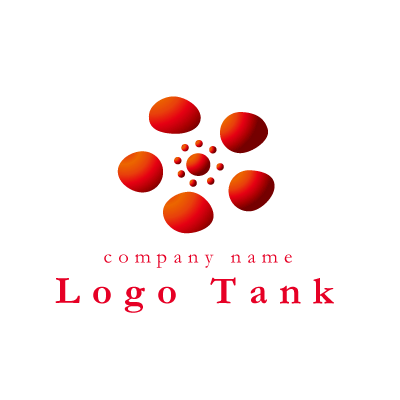 梅干しで梅の花を表現したロゴ ロゴタンク 企業 店舗ロゴ シンボルマーク格安作成販売