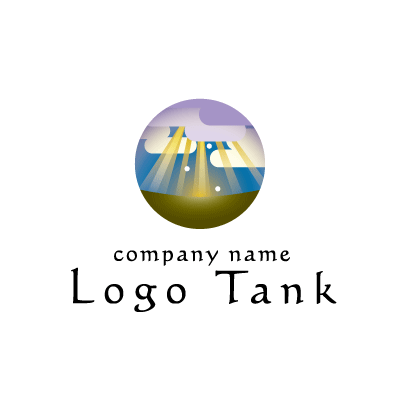 天と地をつなぐ光のロゴ ロゴタンク 企業 店舗ロゴ シンボルマーク格安作成販売