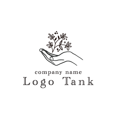 アンティーク風な手のロゴ ロゴデザインの無料リクエスト ロゴタンク