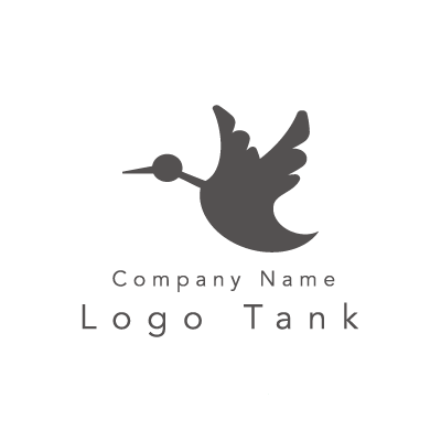 シンプルなコウノトリのロゴ ロゴタンク 企業 店舗ロゴ シンボルマーク格安作成販売
