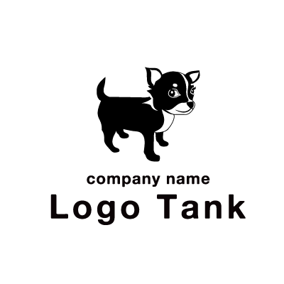黒いチワワのロゴ ロゴタンク 企業 店舗ロゴ シンボルマーク格安作成販売