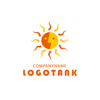 スタイリッシュな太陽ロゴ ロゴタンク 企業 店舗ロゴ シンボルマーク格安作成販売