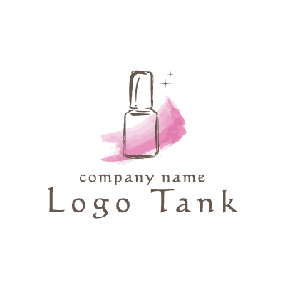 マニキュア ネイルボトルのロゴマーク ロゴタンク 企業 店舗ロゴ シンボルマーク格安作成販売