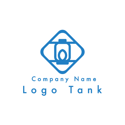 和風なランタンをイメージしたロゴ 青 / シンプル / モダン / 和風 / IT / 建築 / ショップ / ロゴ作成 / ロゴマーク / ロゴ / 制作 /,ロゴタンク,ロゴ,ロゴマーク,作成,制作