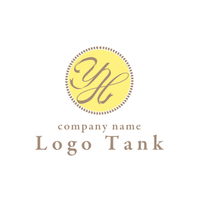 Yとhをリボンで表現したおしゃれなロゴ ロゴタンク 企業 店舗ロゴ シンボルマーク格安作成販売