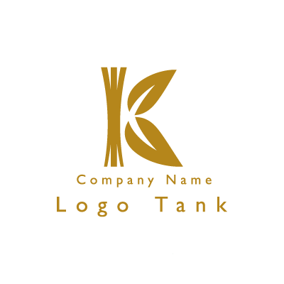 Kのリゾート感あるロゴ 単色 / K / シンプル / 自然 / ホテル / リゾート / 美容 / クリニック / ロゴ作成 / ロゴマーク / ロゴ / 制作 /,ロゴタンク,ロゴ,ロゴマーク,作成,制作