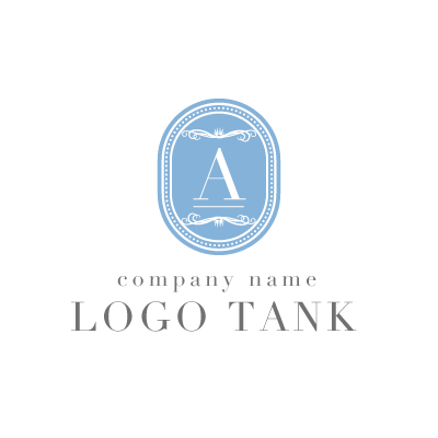 オシャレな楕円形のaのロゴ ロゴタンク 企業 店舗ロゴ シンボルマーク格安作成販売
