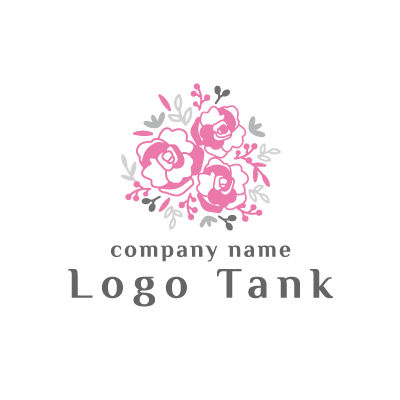 ピンクローズのおしゃれロゴ 未設定,ロゴタンク,ロゴ,ロゴマーク,作成,制作