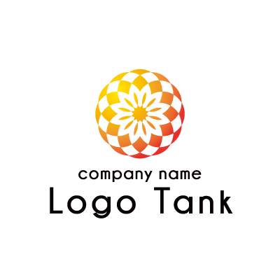 幾何学模様でできた花火イメージロゴ ロゴタンク 企業 店舗ロゴ シンボルマーク格安作成販売
