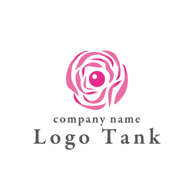 ピンクの花びらイメージロゴ ロゴタンク 企業 店舗ロゴ シンボルマーク格安作成販売