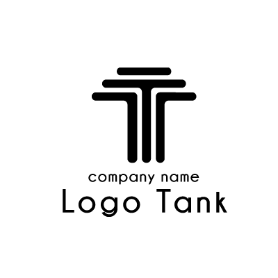 ダンベルをイメージしたシンプルでかっこいいtのロゴ ロゴタンク 企業 店舗ロゴ シンボルマーク格安作成販売