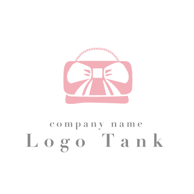 キュートでオシャレなリボンバッグのロゴ ロゴタンク 企業 店舗ロゴ シンボルマーク格安作成販売