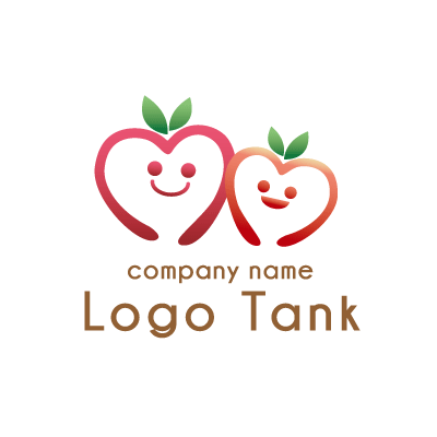 笑顔がかわいい苺ロゴ ロゴタンク 企業 店舗ロゴ シンボルマーク格安作成販売