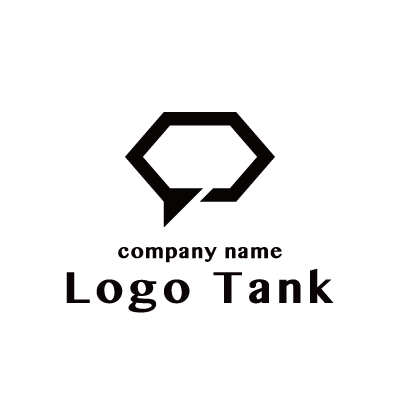 吹き出しをイメージさせるシンプルなロゴ ロゴタンク 企業 店舗ロゴ シンボルマーク格安作成販売