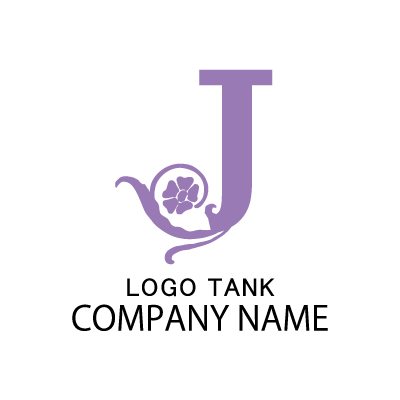 アルファベット「J」と花模様のロゴ
