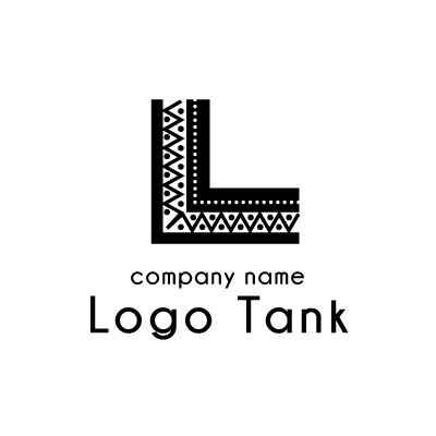 アフリカの模様をイメージしたl エル のロゴ ロゴタンク 企業 店舗ロゴ シンボルマーク格安作成販売