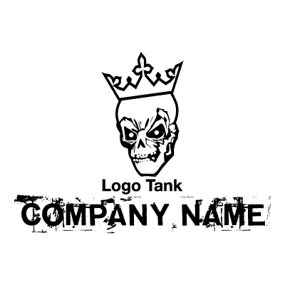 スカルキングのロゴマーク ロゴタンク 企業 店舗ロゴ シンボルマーク格安作成販売
