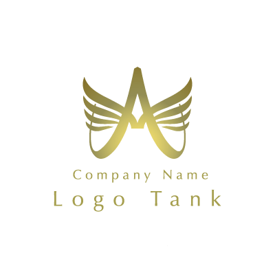 Aと翼のロゴ ロゴタンク 企業 店舗ロゴ シンボルマーク格安作成販売