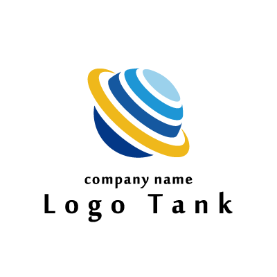 様々な色で表現した土星のようなロゴ ロゴタンク 企業 店舗ロゴ シンボルマーク格安作成販売