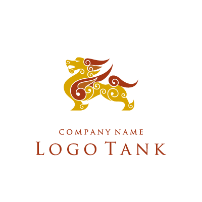 アジア風の幻獣のイラストのロゴ ロゴタンク 企業 店舗ロゴ シンボルマーク格安作成販売
