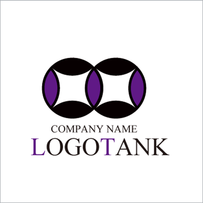 円を重ねたロゴ 円 / 紫 / 重なる / 協調 / 協力 /,ロゴタンク,ロゴ,ロゴマーク,作成,制作